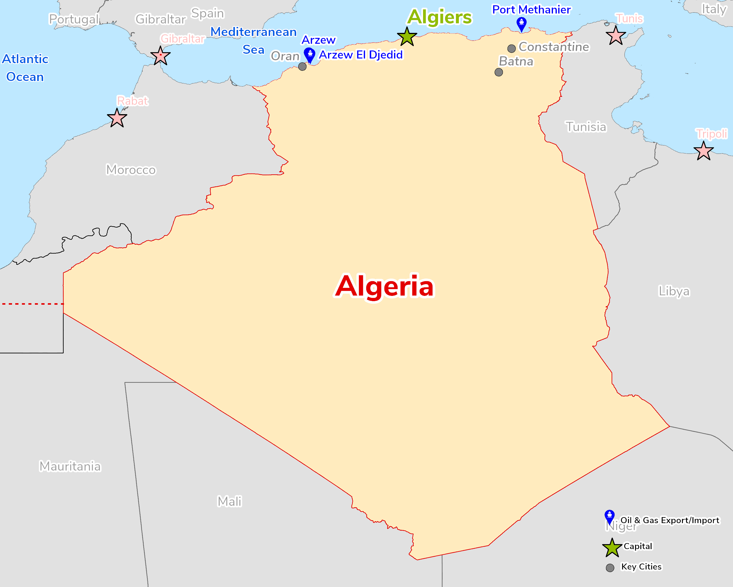 Map of Algeria