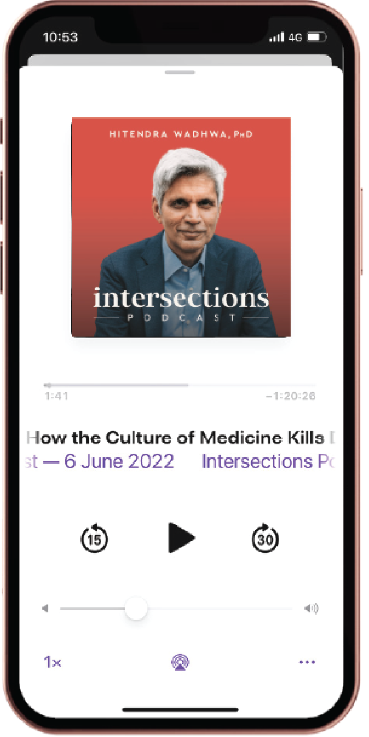 Intersections Podcast on mobile