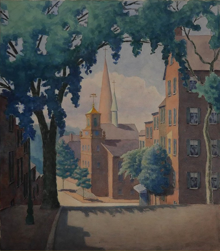Everett Baker artist painting Boston