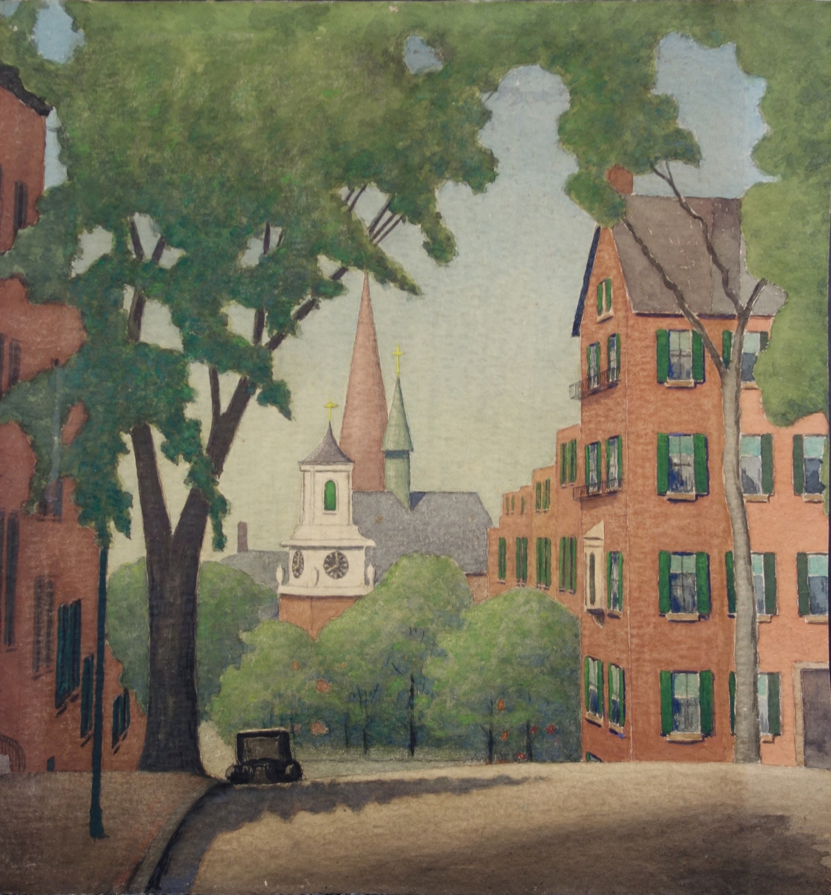 Everett Baker artist painting Boston