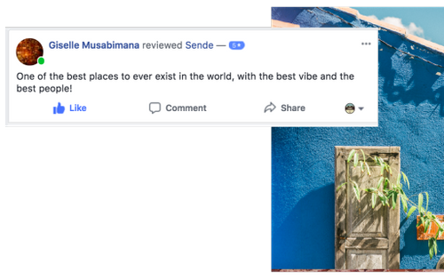 A testimonial from Giselle who stayed in Sende