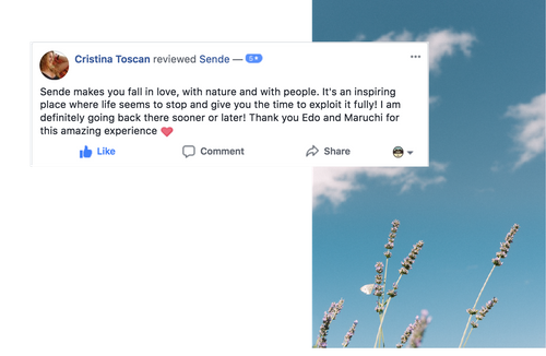 A testimonial from Cristina who stayed in Sende