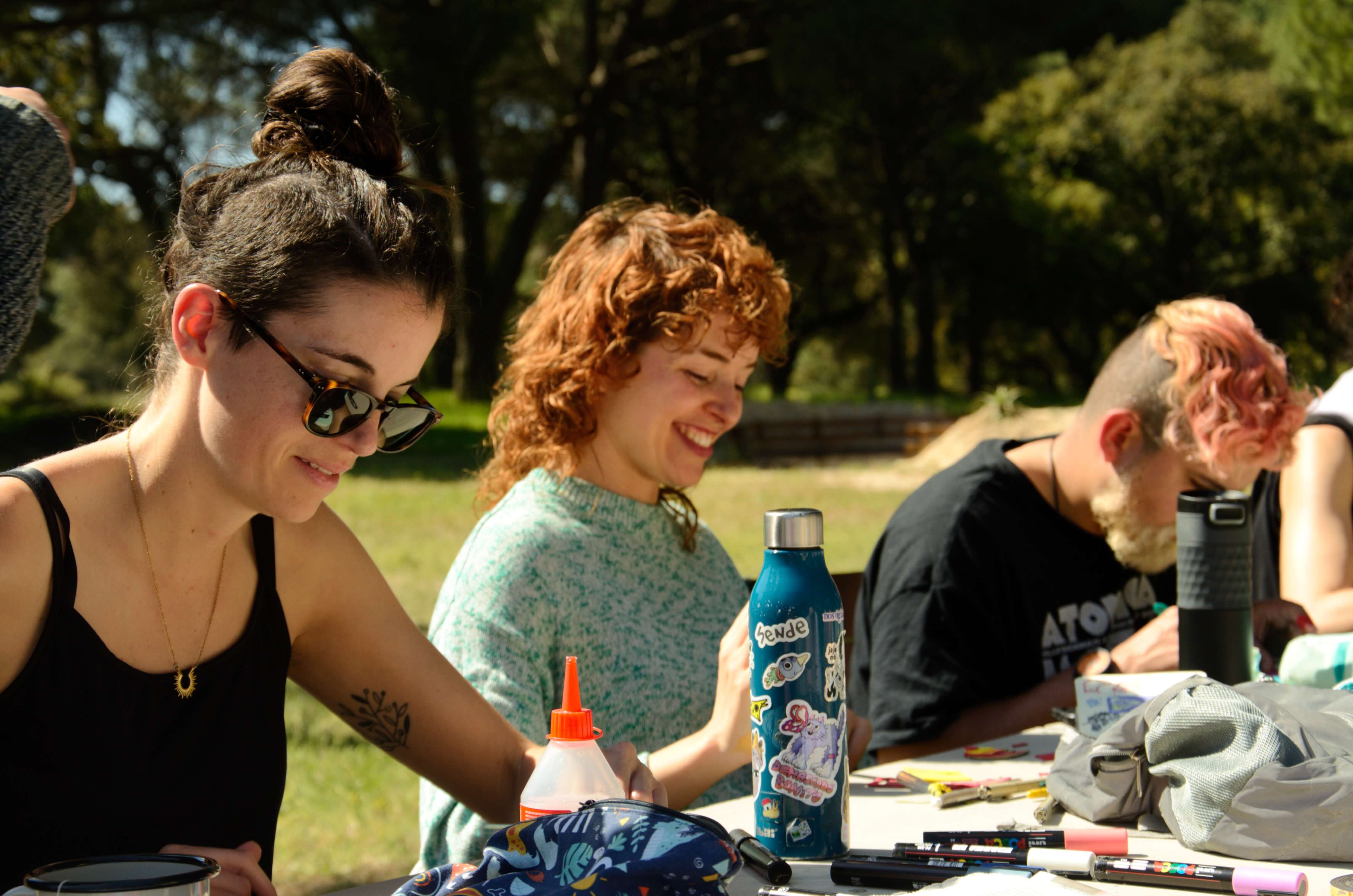 Orange flower in the camping
