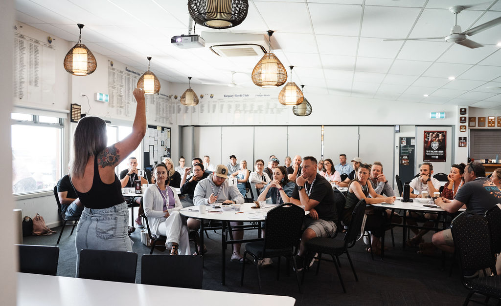 room with tradie business owners in a education session run by Kate Muldoon
