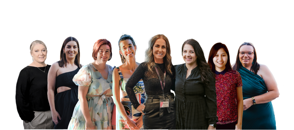 Ladies with tradies team, Kate, Donna, Megs, Teresa, Shani, Candice, Andrea