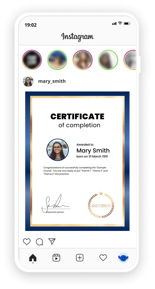 Instagram badge example