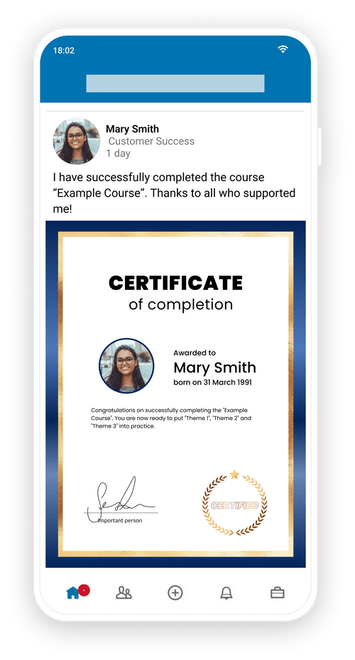 LinkedIn badge example
