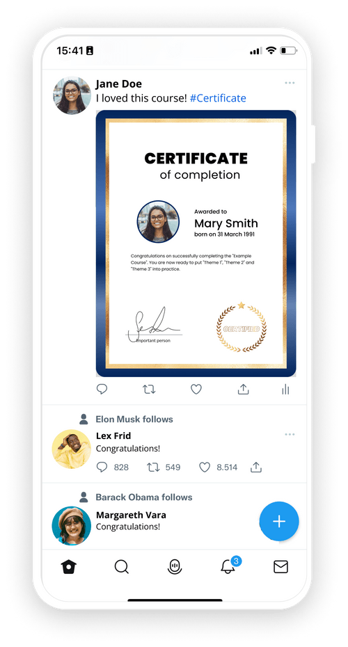 Twitter badge example