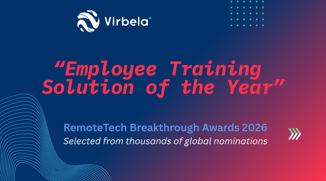 Virbela Wins “Employee Training Solution of the Year” in the 2026 RemoteTech Breakthrough Awards