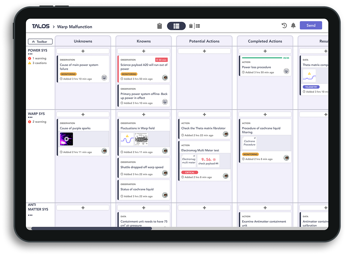 iPad app screen