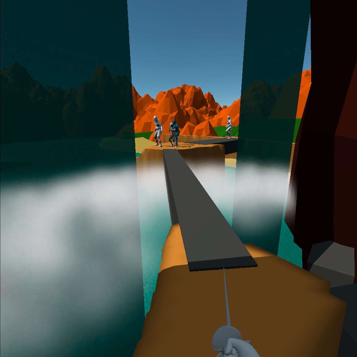 A scene from a VR game