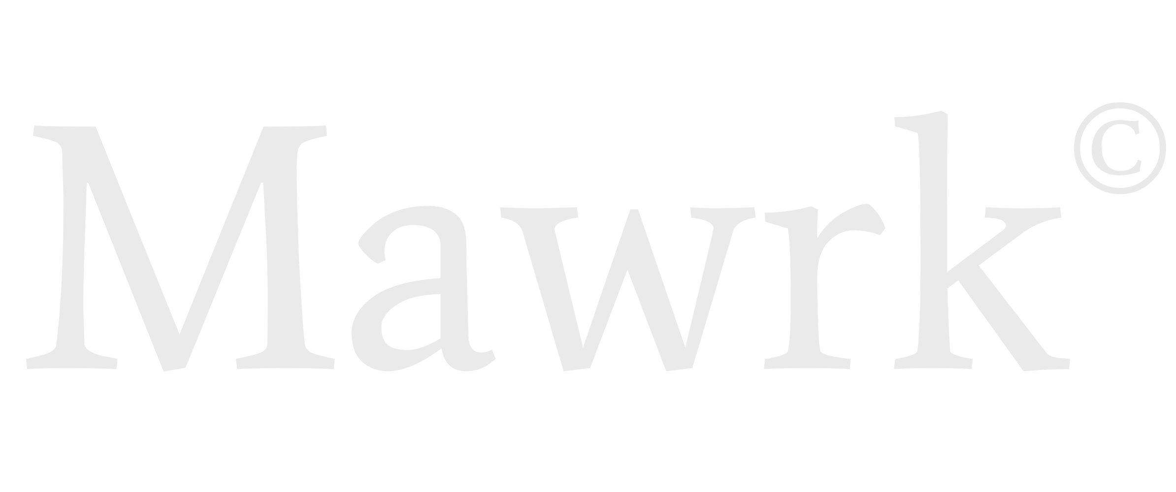 The Mawrk logo simply spelling Mawrk with a copyright logo