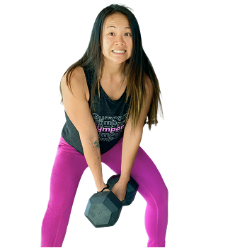 Woman lifting a dumbbell