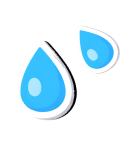 Sweat drops emoji sticker