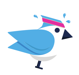 Gymparty bird mascot