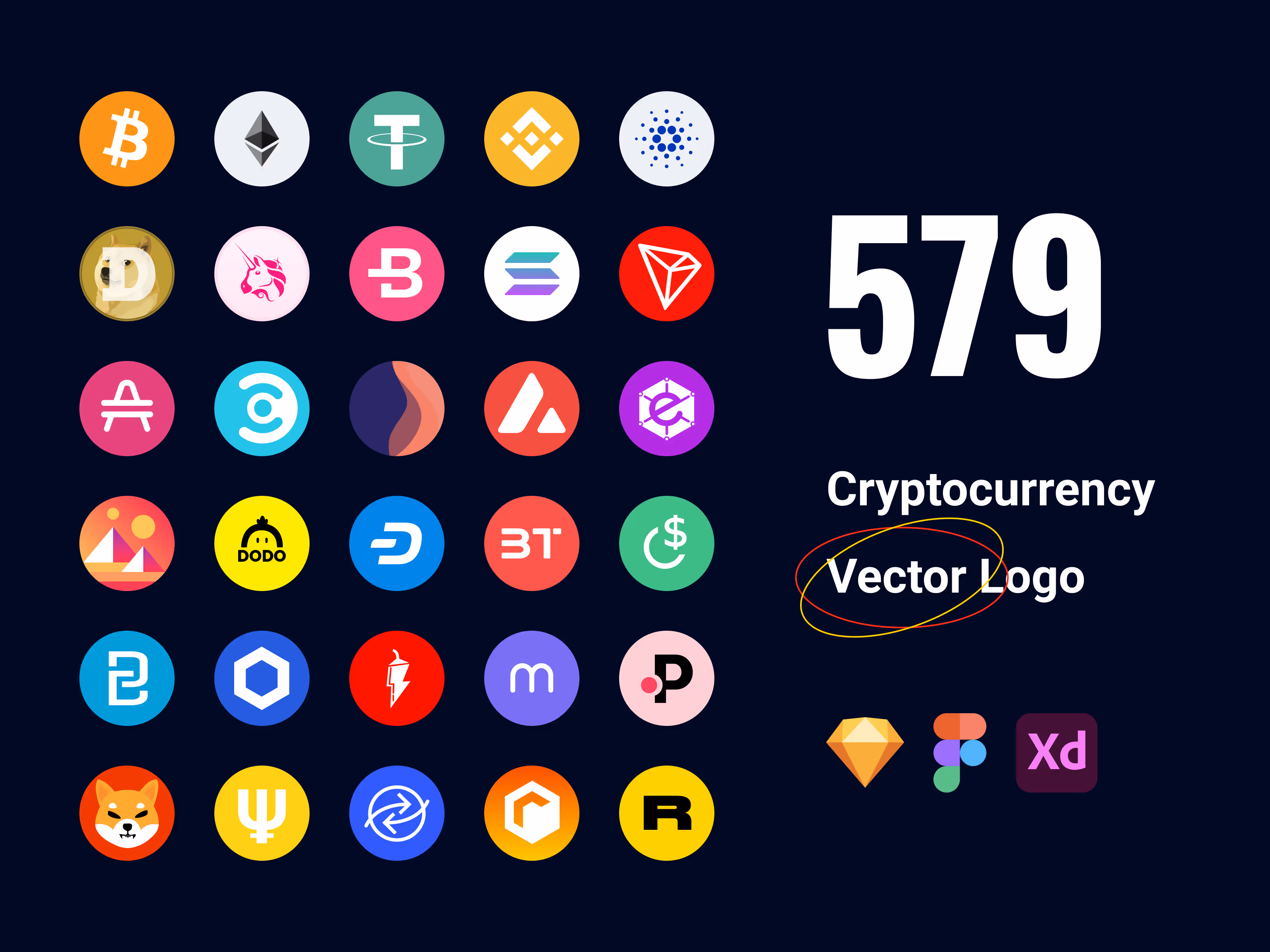 Crypto Logo Vector Download Free Now Sketch Figma adobe XD