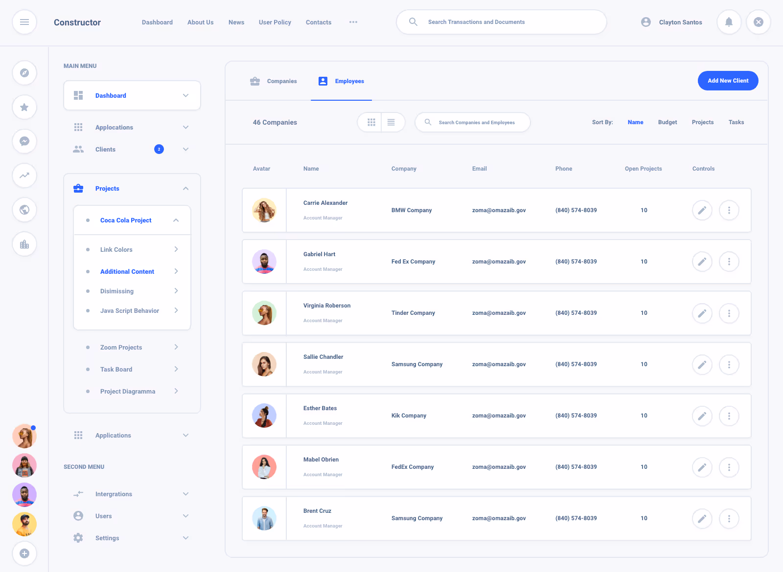 List Task Board Dashboard