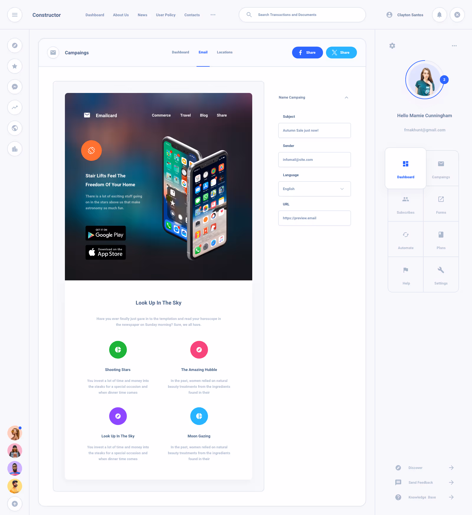 List Task Board Dashboard