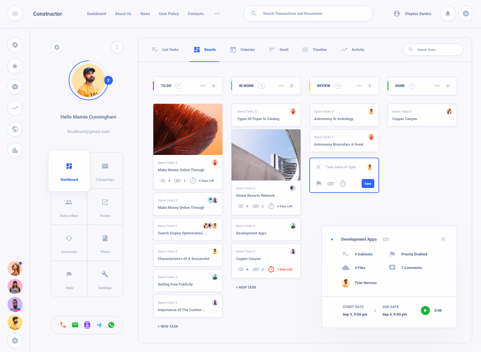 Task Board Dashboard