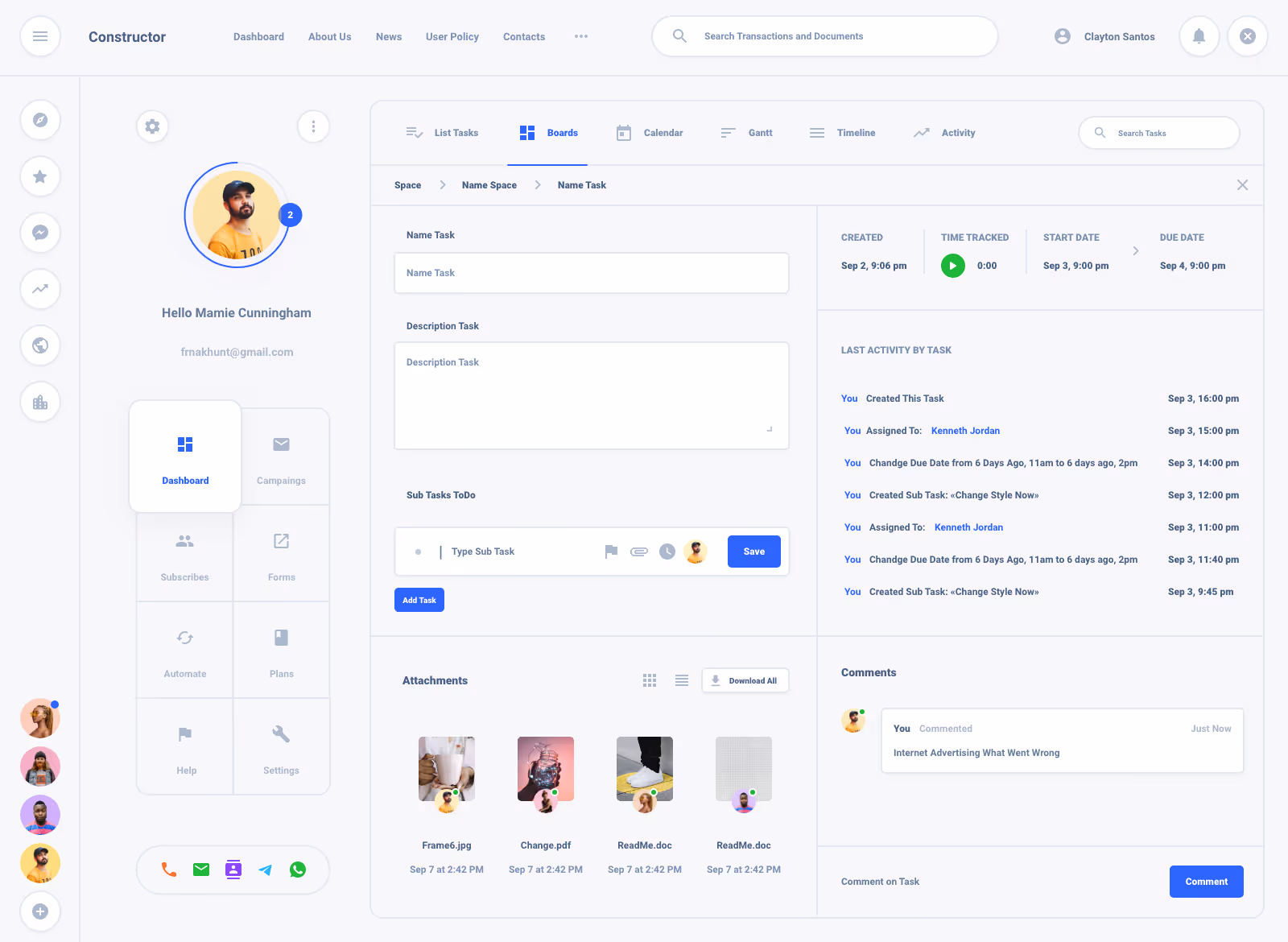 Task Board Dashboard