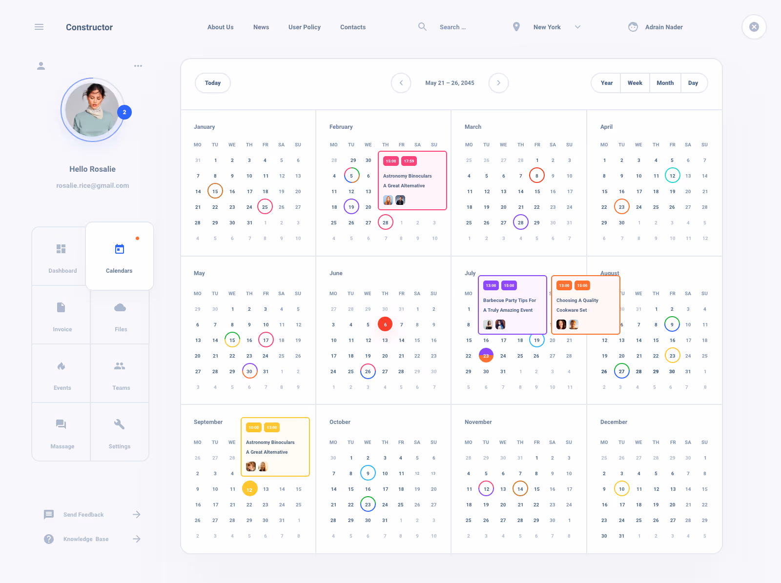 List Task Board Dashboard