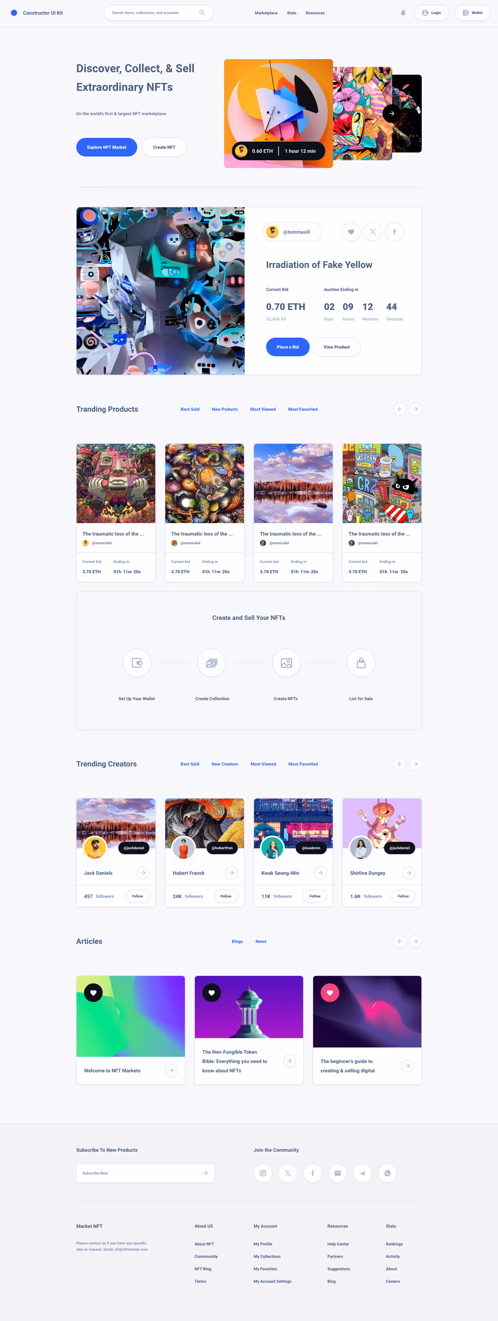 Main NFT Marketplace Template
