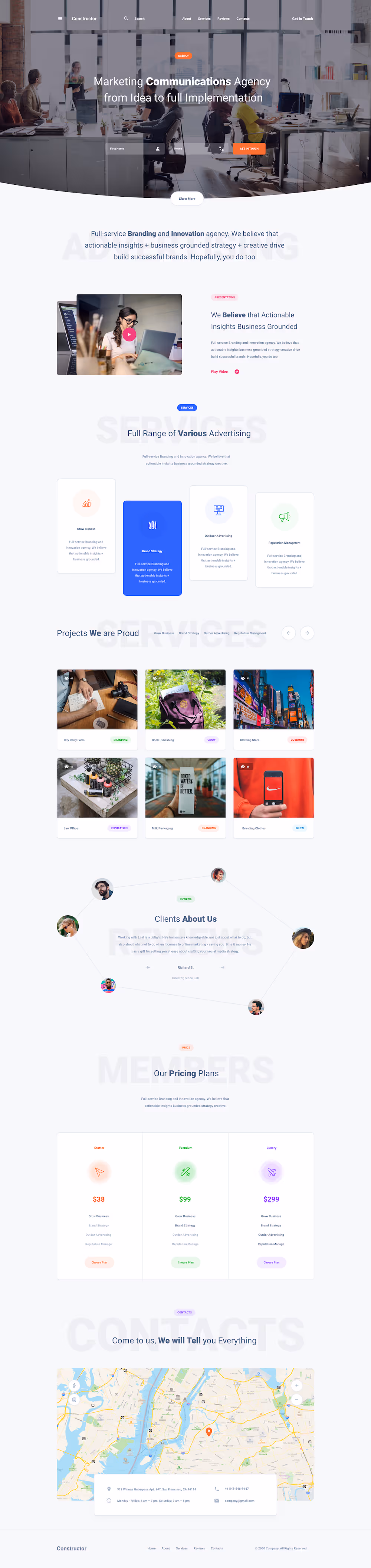 Marketing Agency Template Ui Kit for Sketch, Figma and Adobe XD