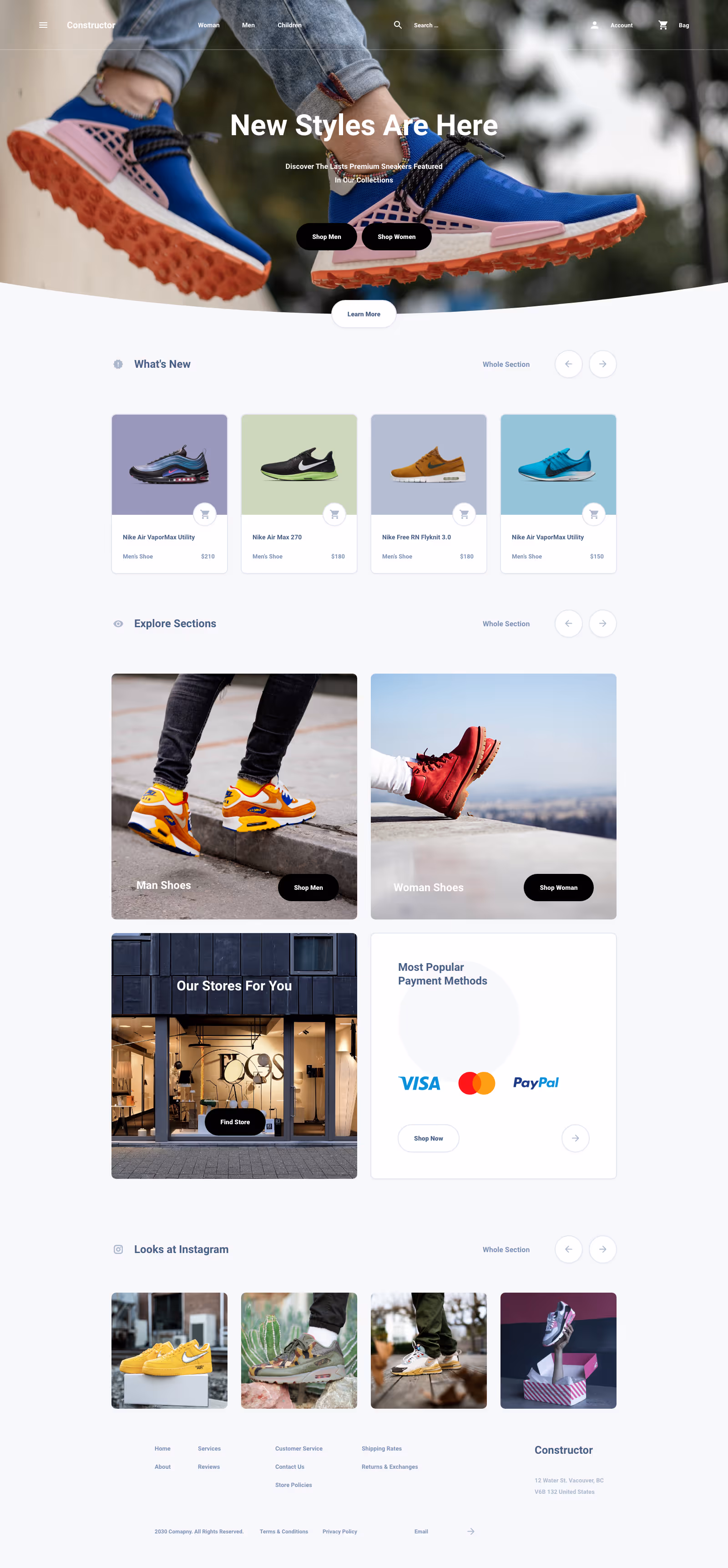 Shoes Commerce Ui Kit for Sketch, Figma and Adobe XD