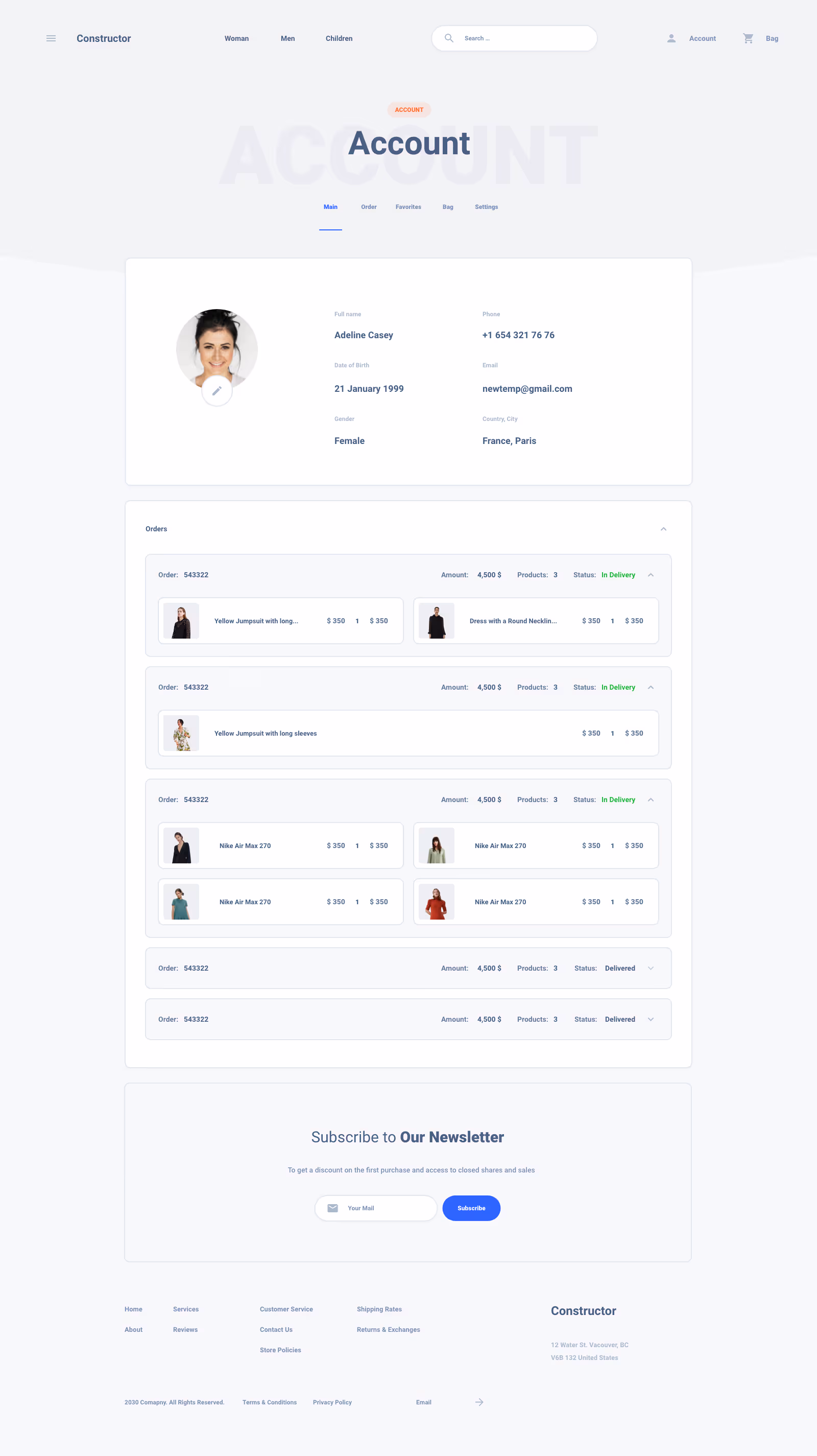 Shoes Commerce Ui Kit for Sketch, Figma and Adobe XD