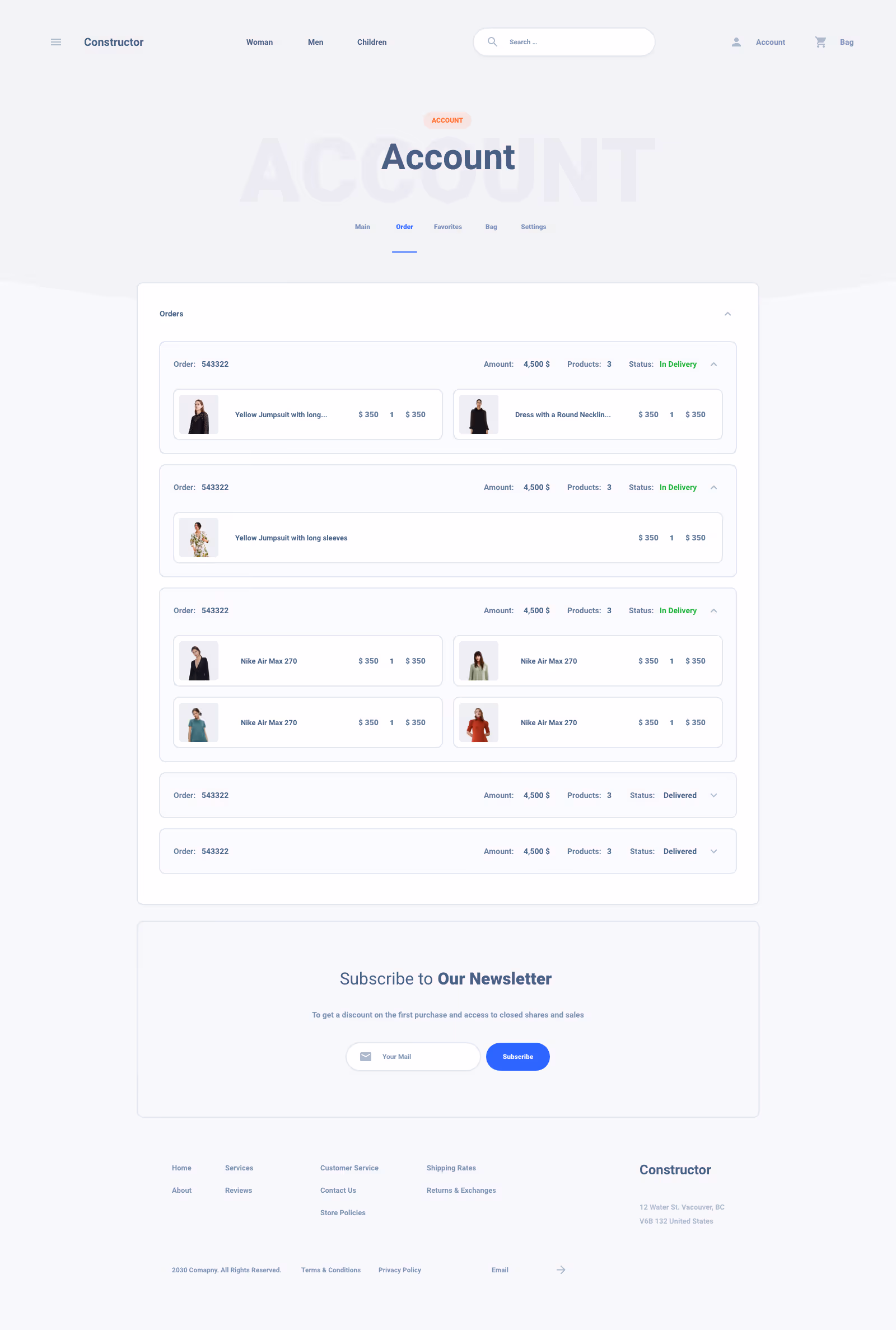 Shoes Commerce Ui Kit for Sketch, Figma and Adobe XD