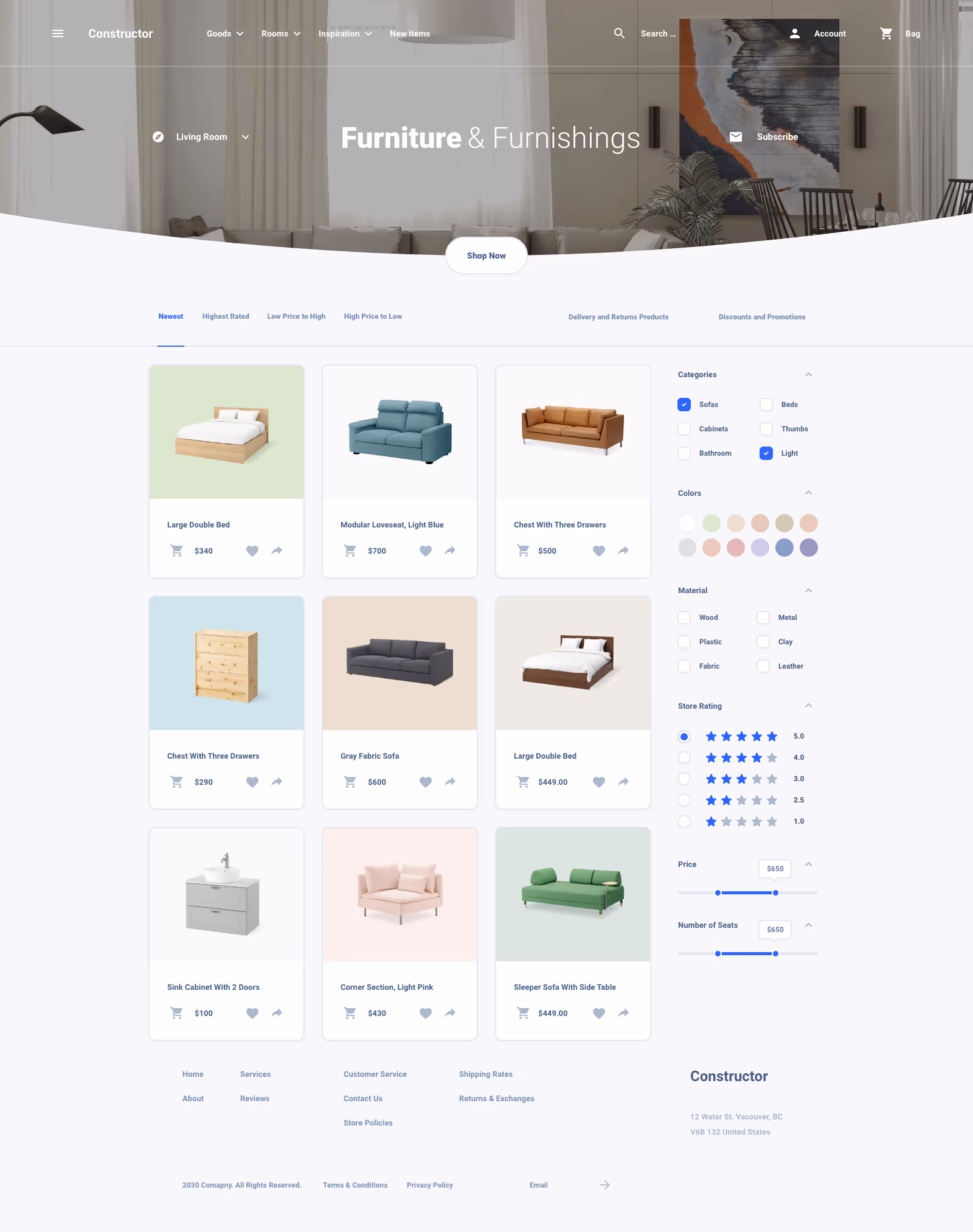 Shoes Commerce Ui Kit for Sketch, Figma and Adobe XD