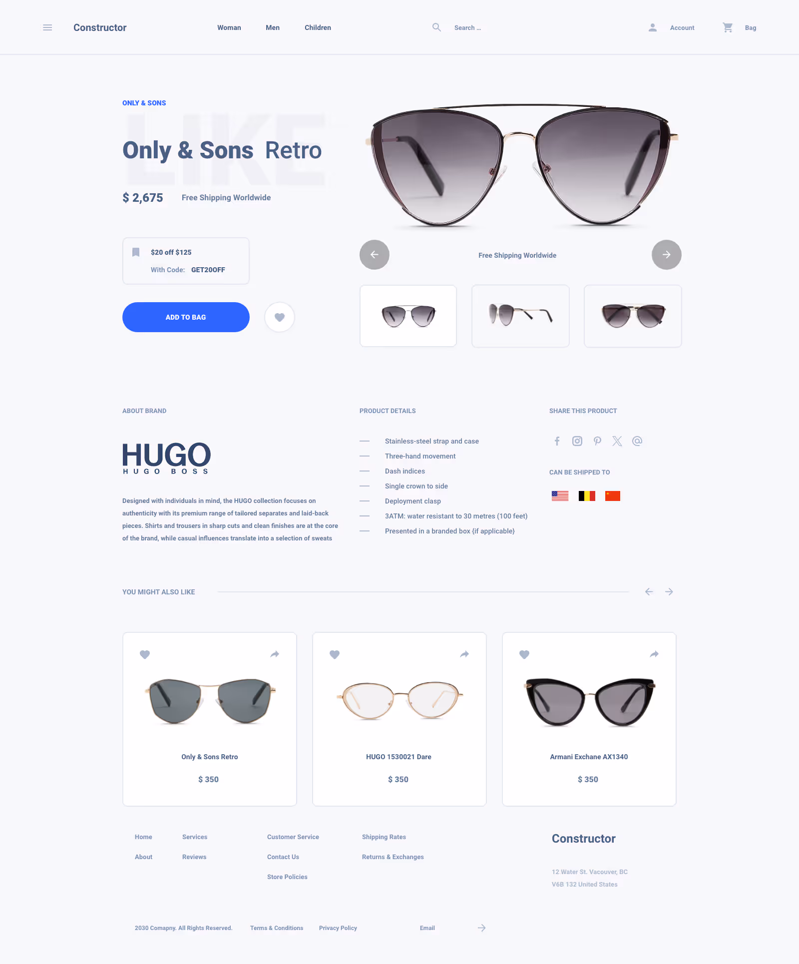 Shoes Commerce Ui Kit for Sketch, Figma and Adobe XD