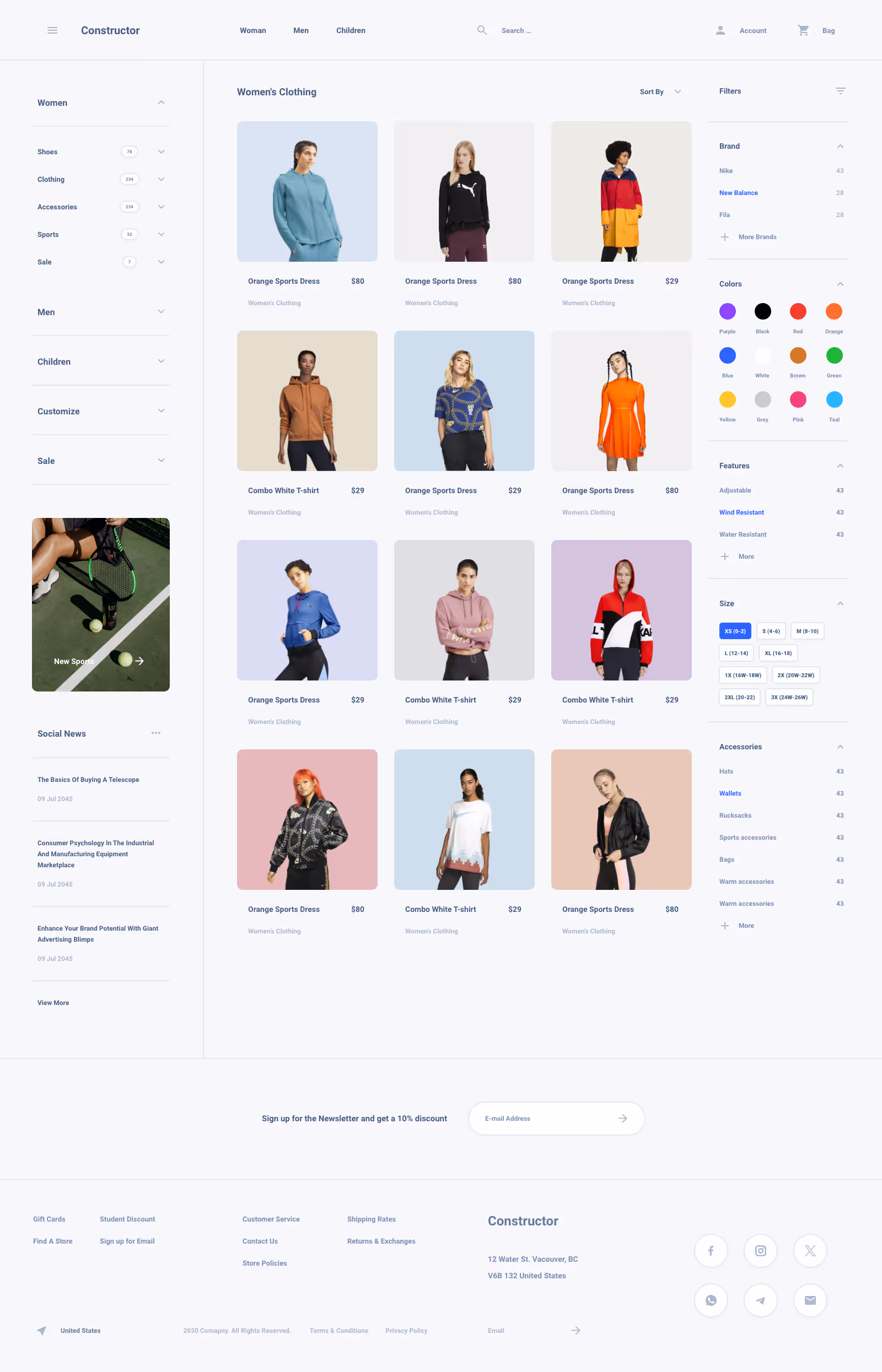 Shoes Commerce Ui Kit for Sketch, Figma and Adobe XD