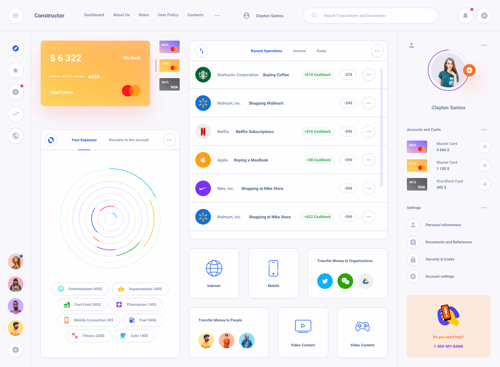 List Task Board Dashboard