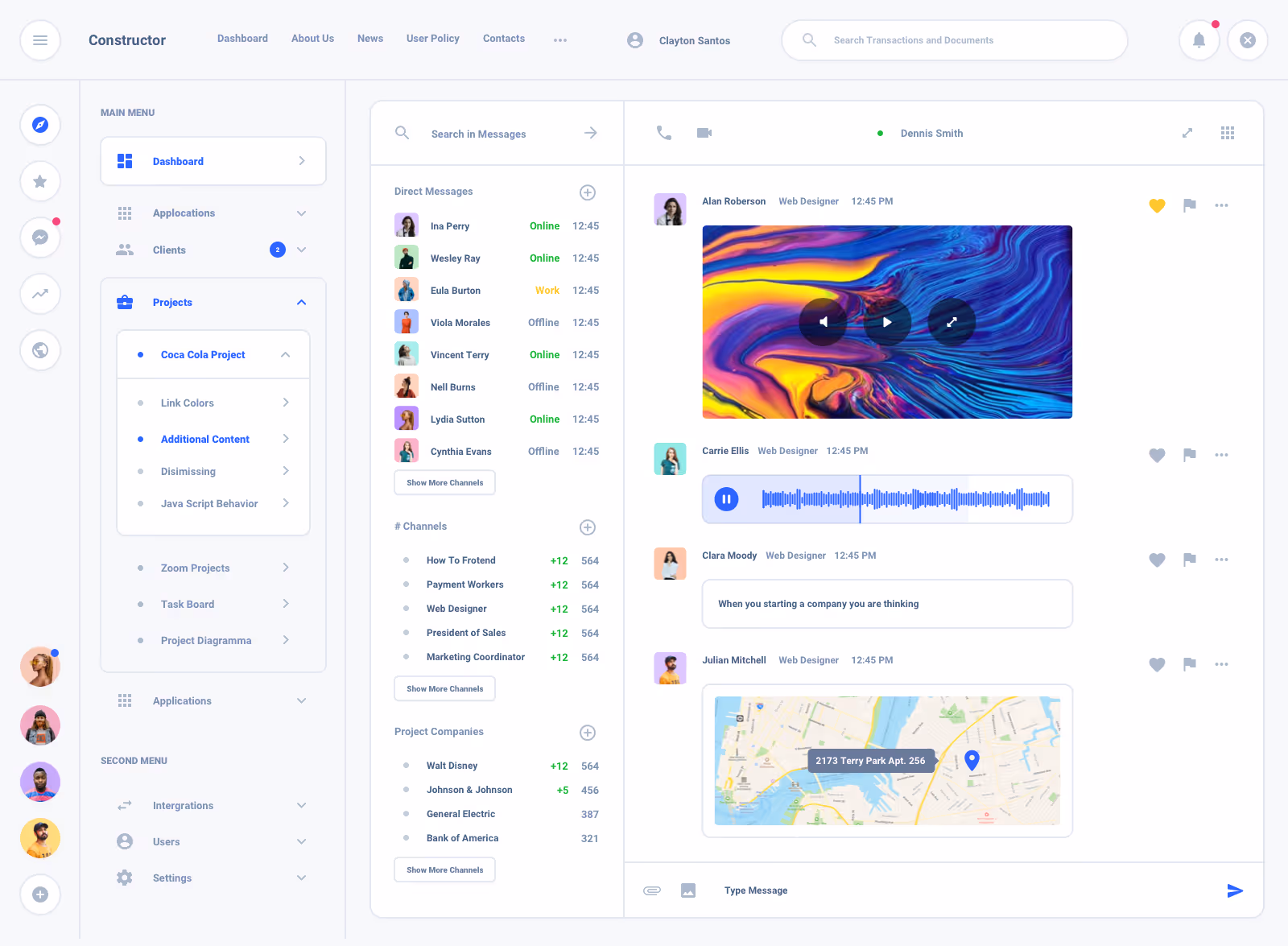 List Task Board Dashboard