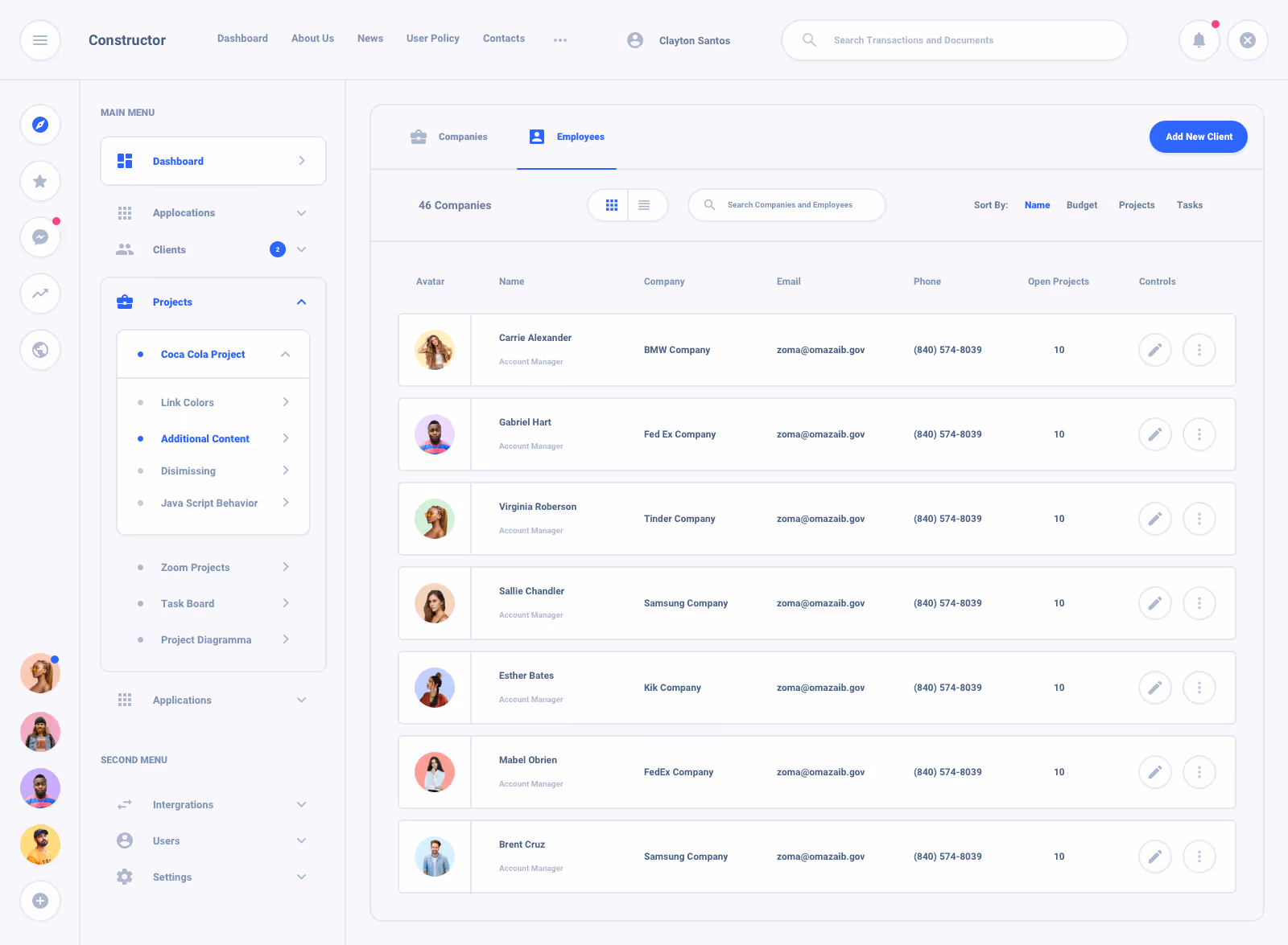 List Task Board Dashboard