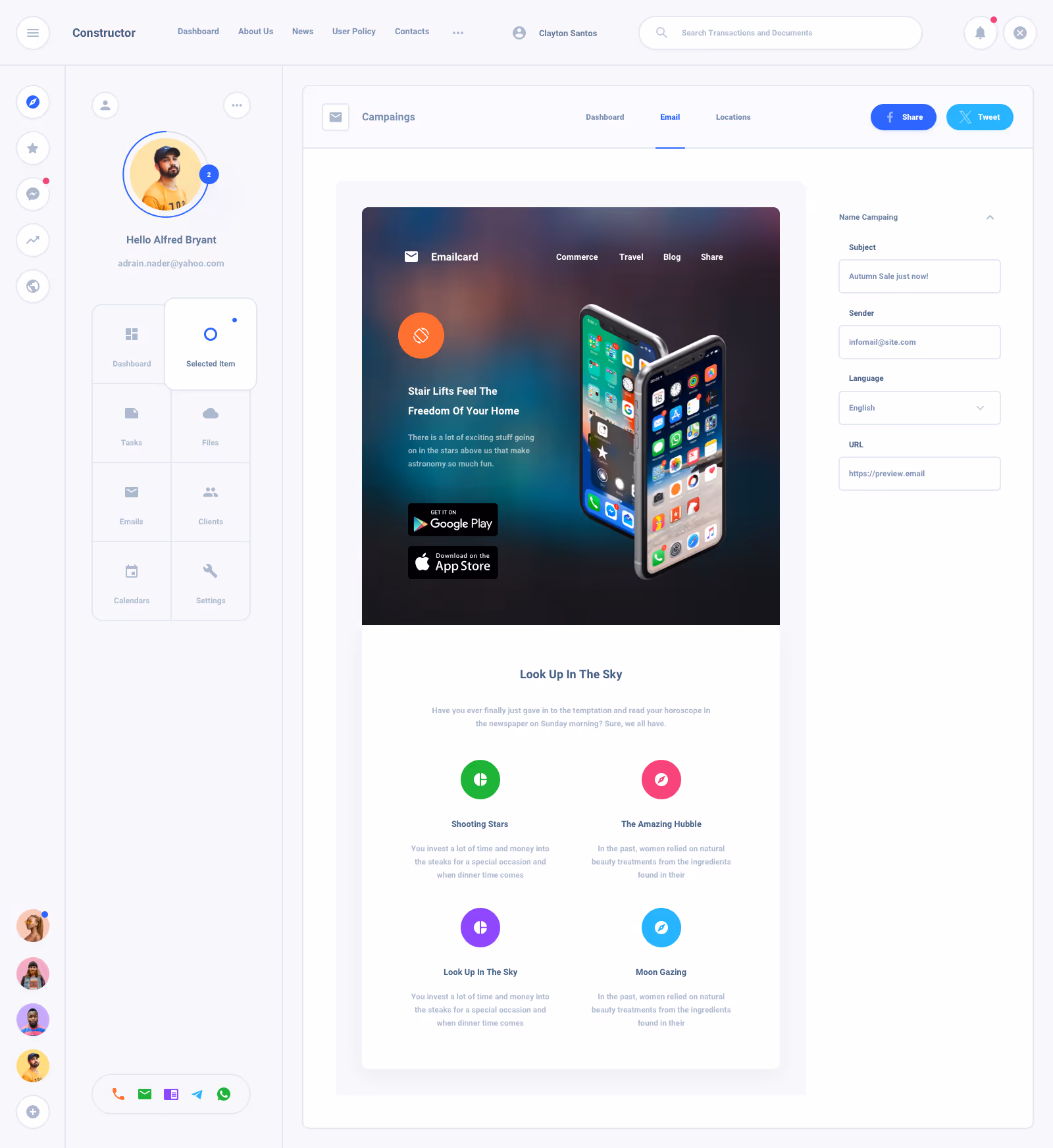 List Task Board Dashboard