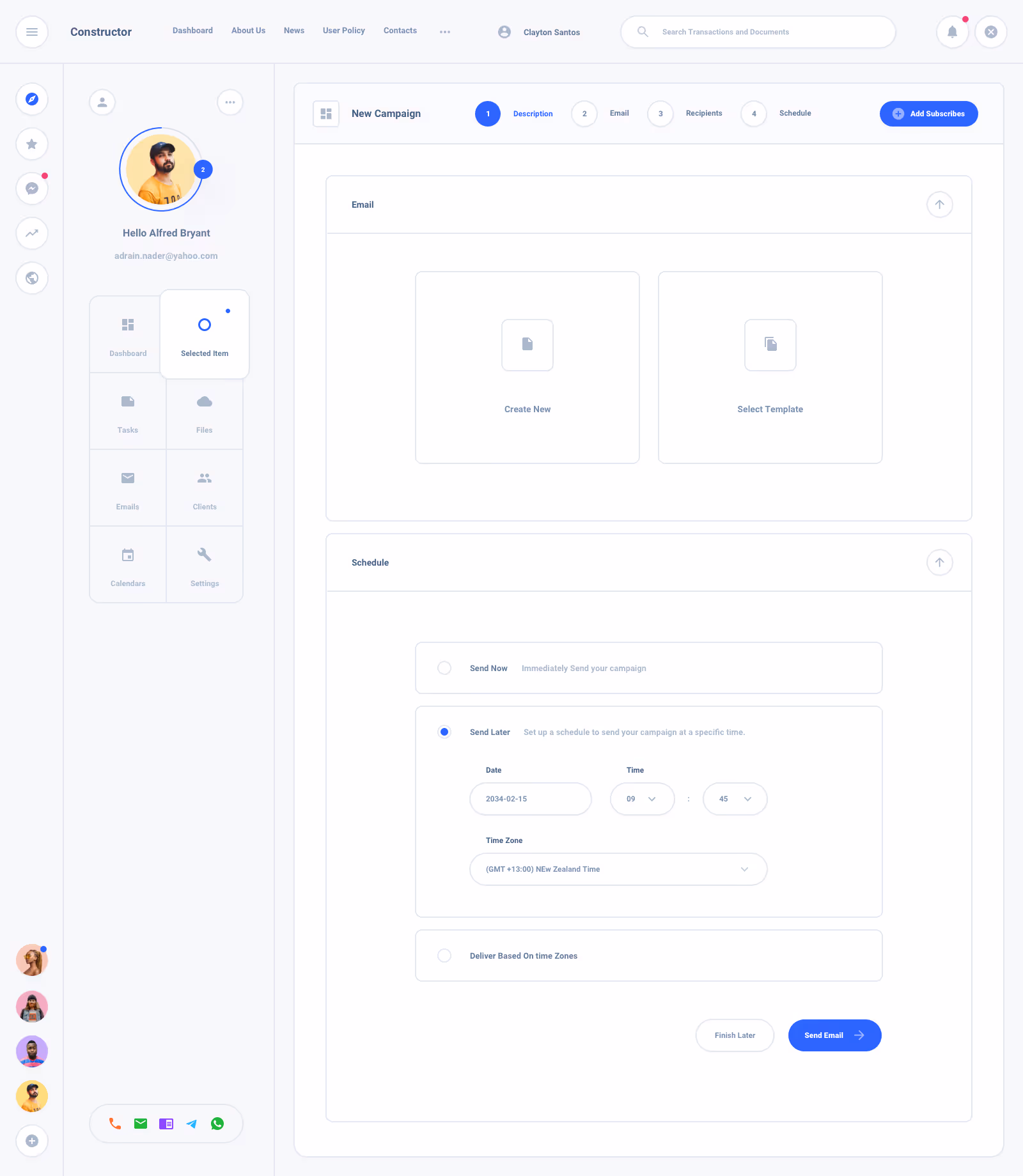 List Task Board Dashboard