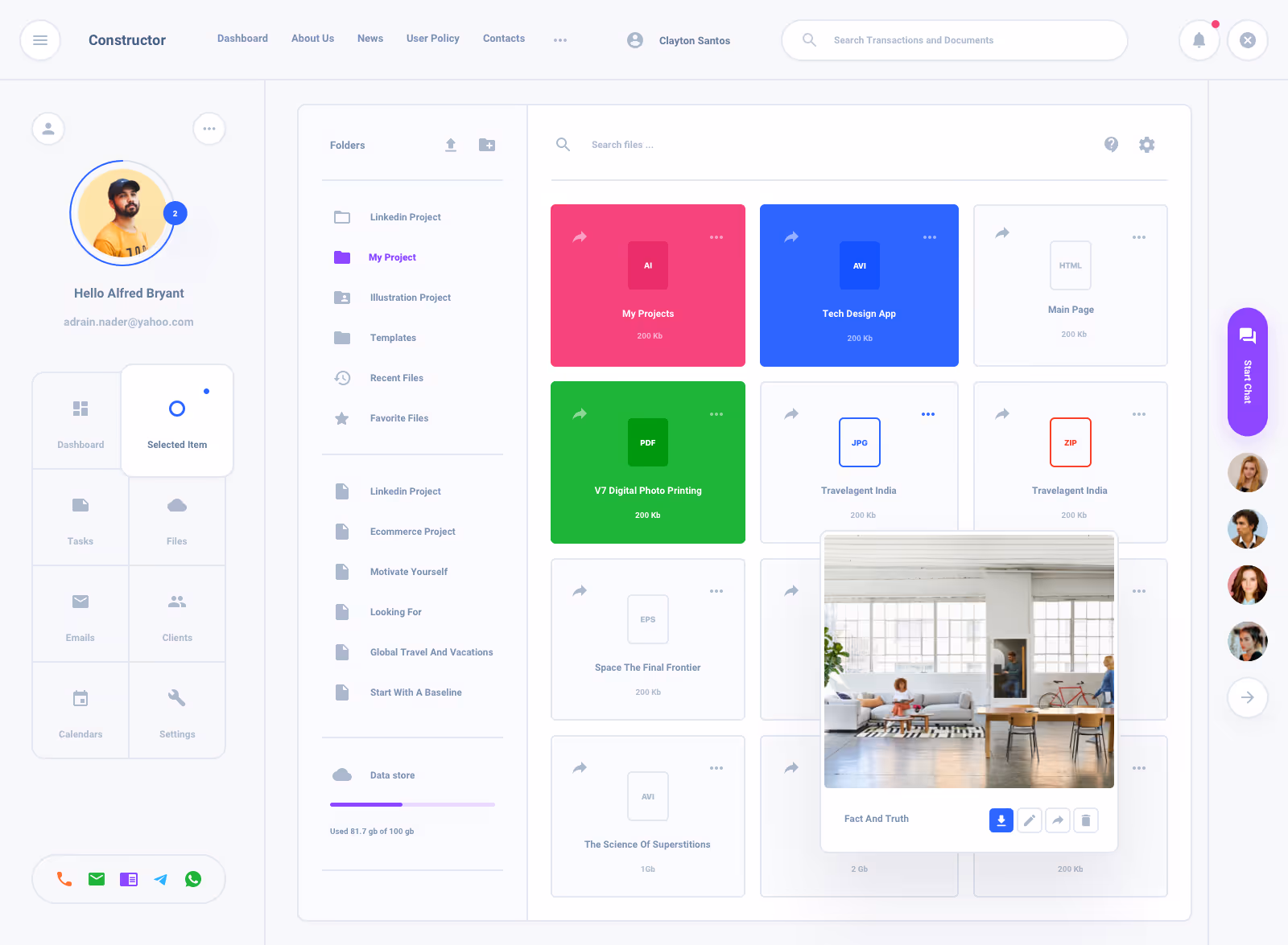 List Task Board Dashboard