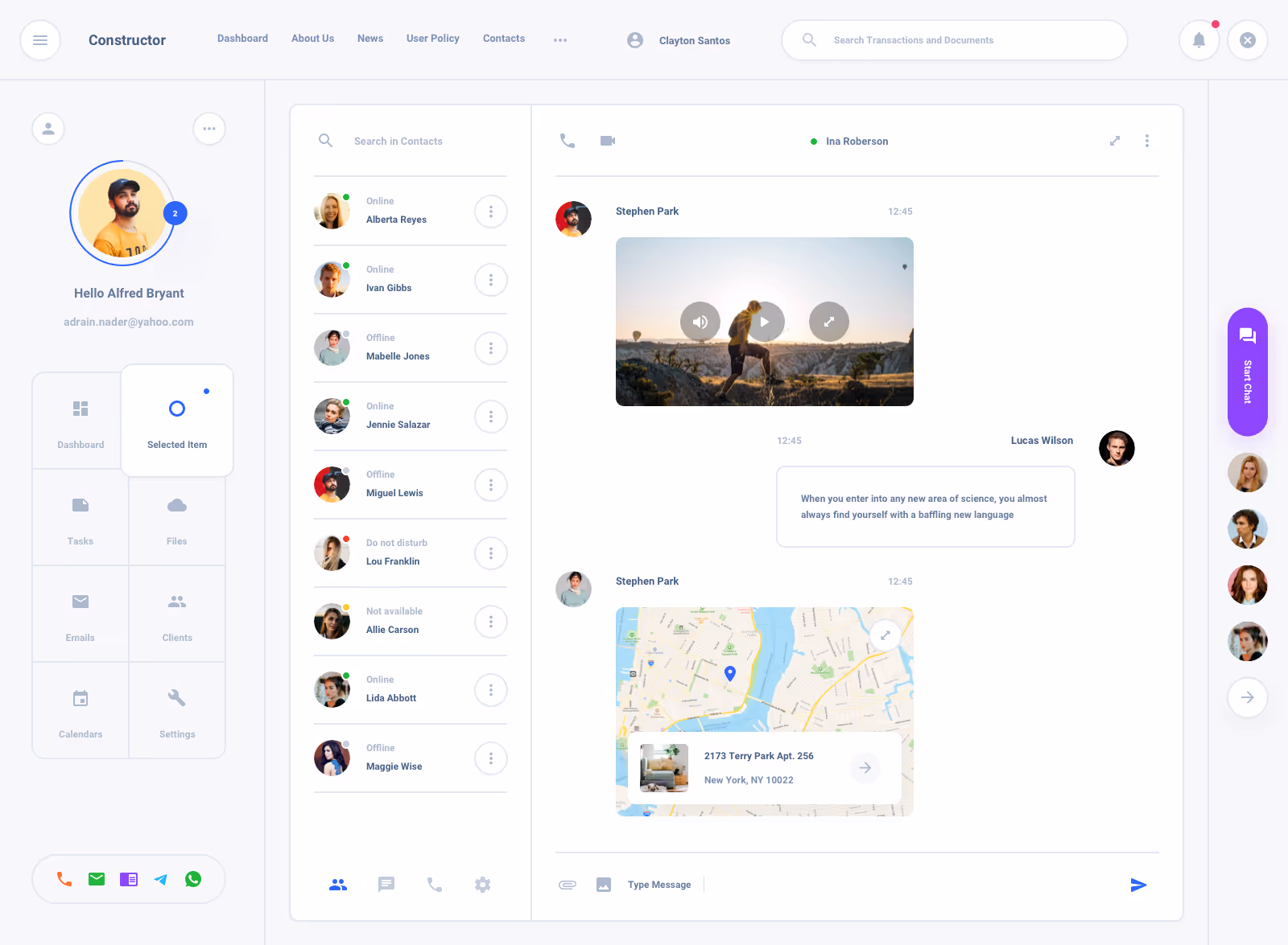 List Task Board Dashboard