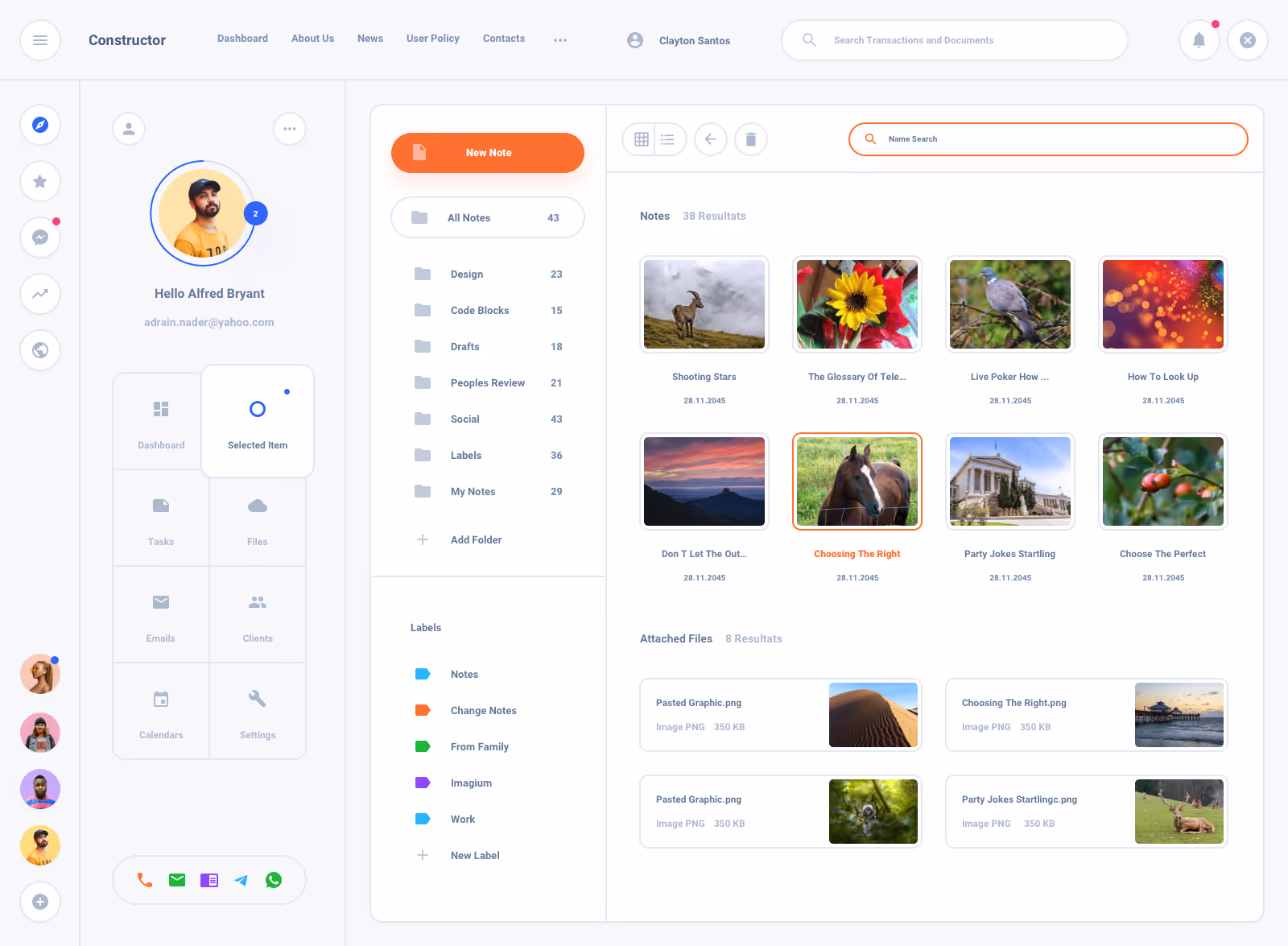 List Task Board Dashboard