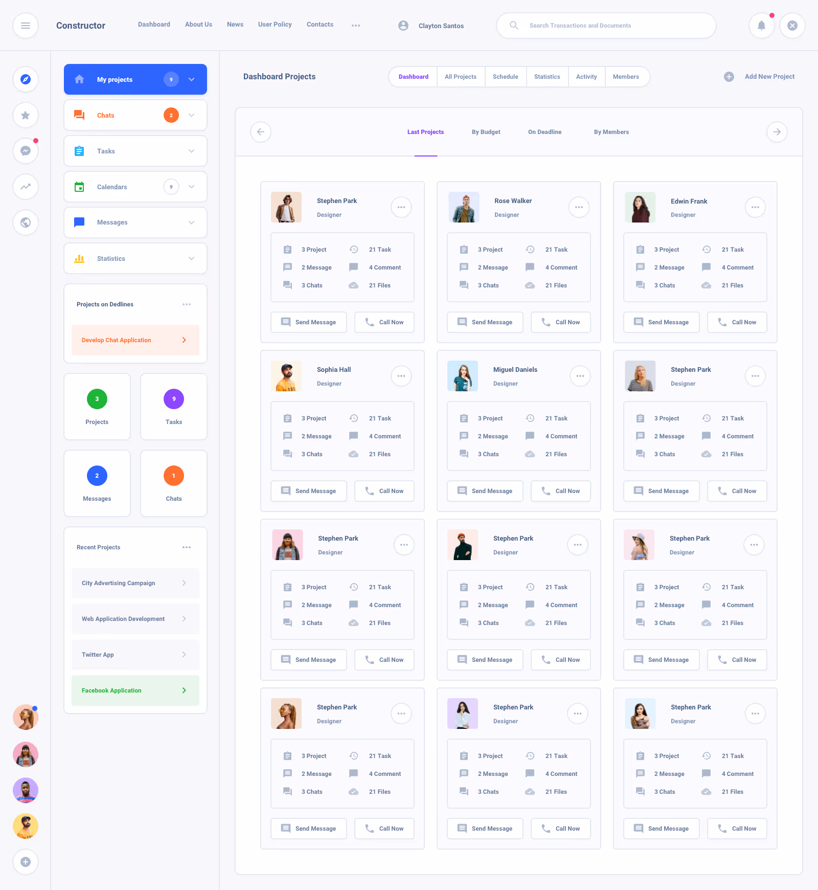 List Task Board Dashboard