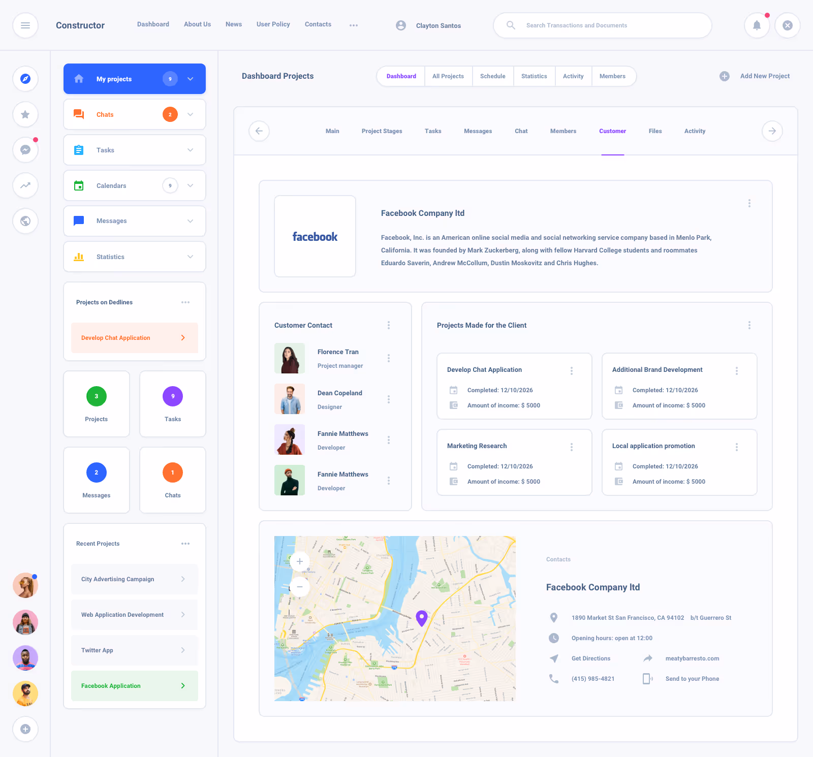 List Task Board Dashboard