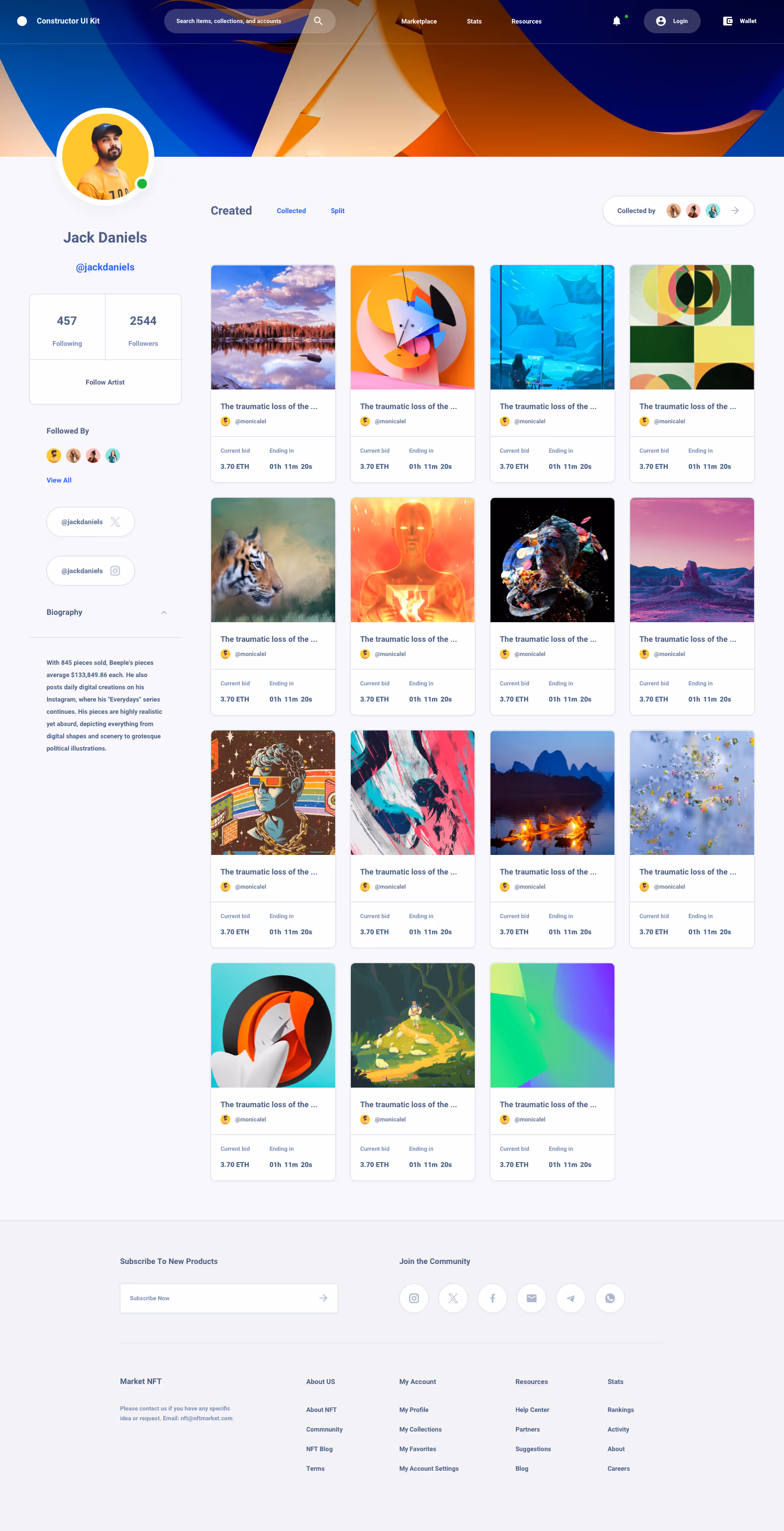 Main NFT Marketplace Template