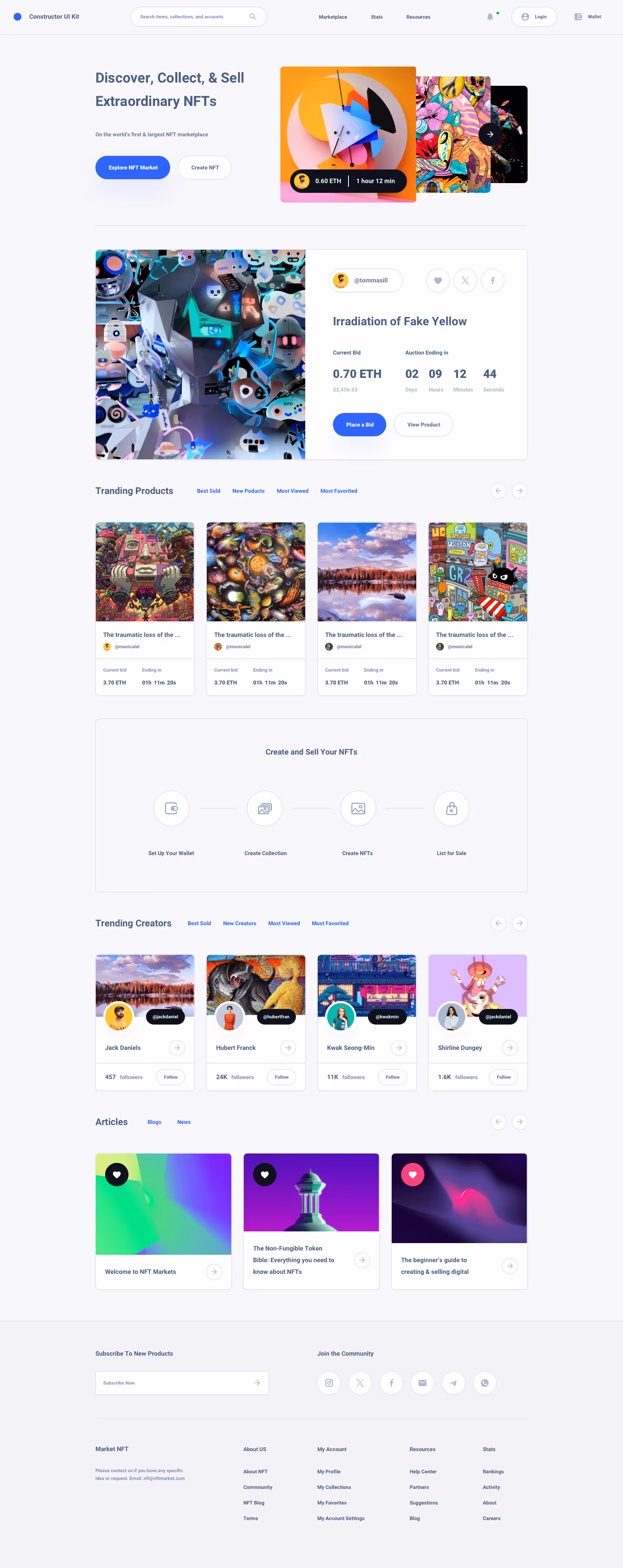 Main NFT Marketplace Template