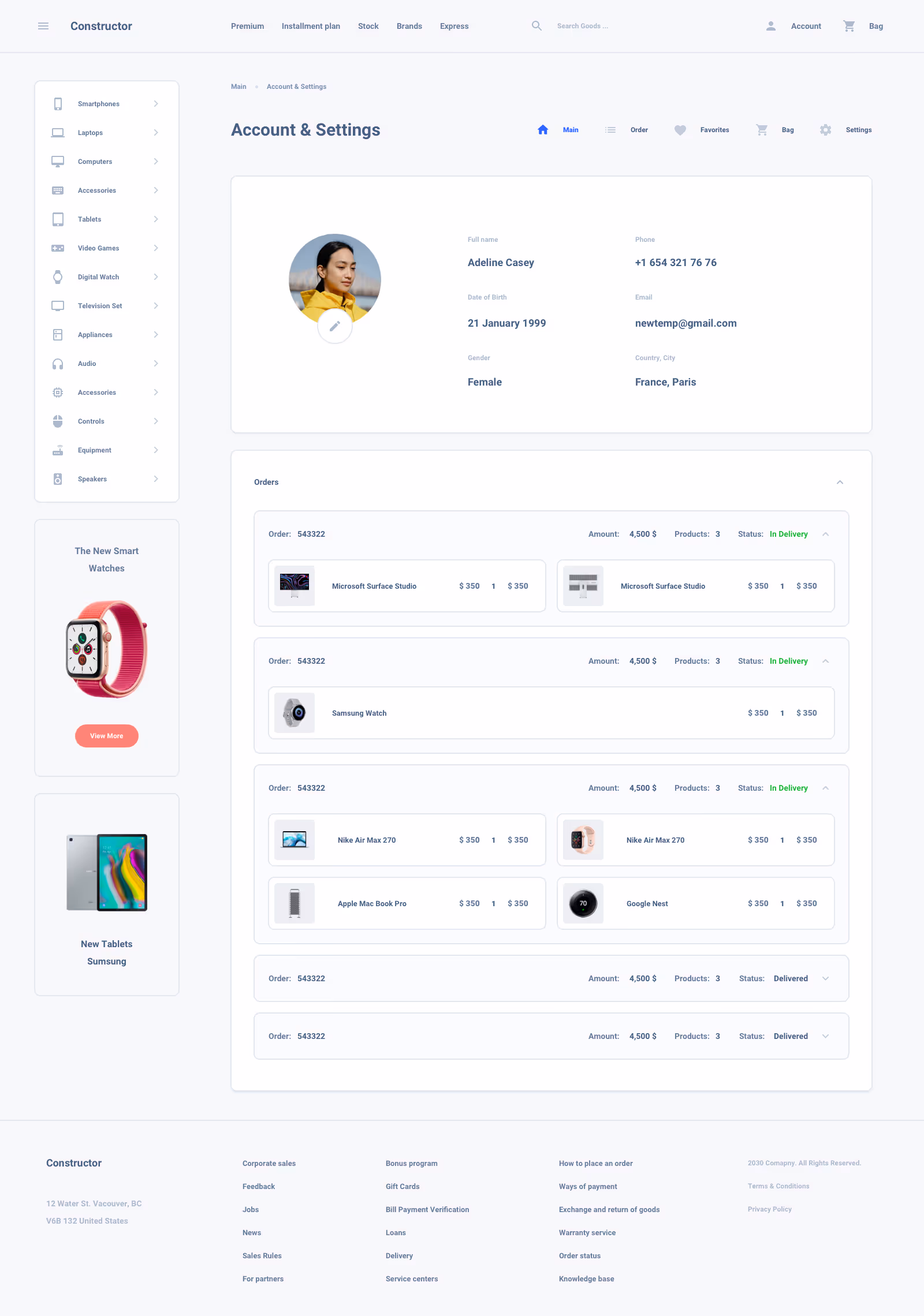 Shoes Commerce Ui Kit for Sketch, Figma and Adobe XD