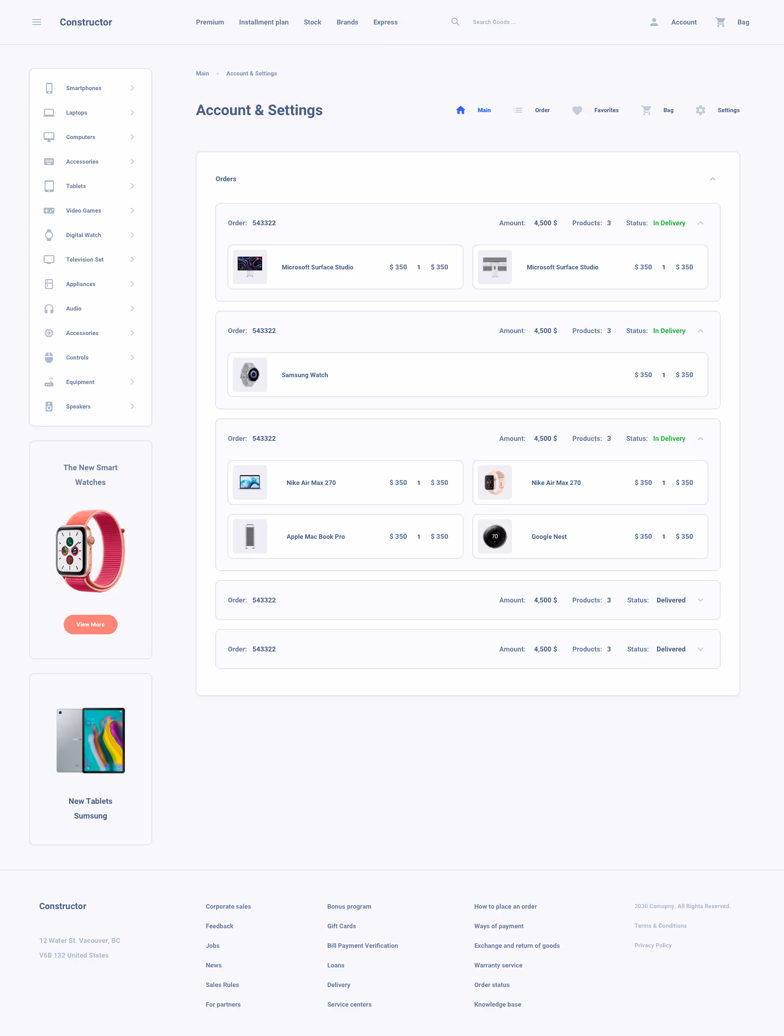 Shoes Commerce Ui Kit for Sketch, Figma and Adobe XD