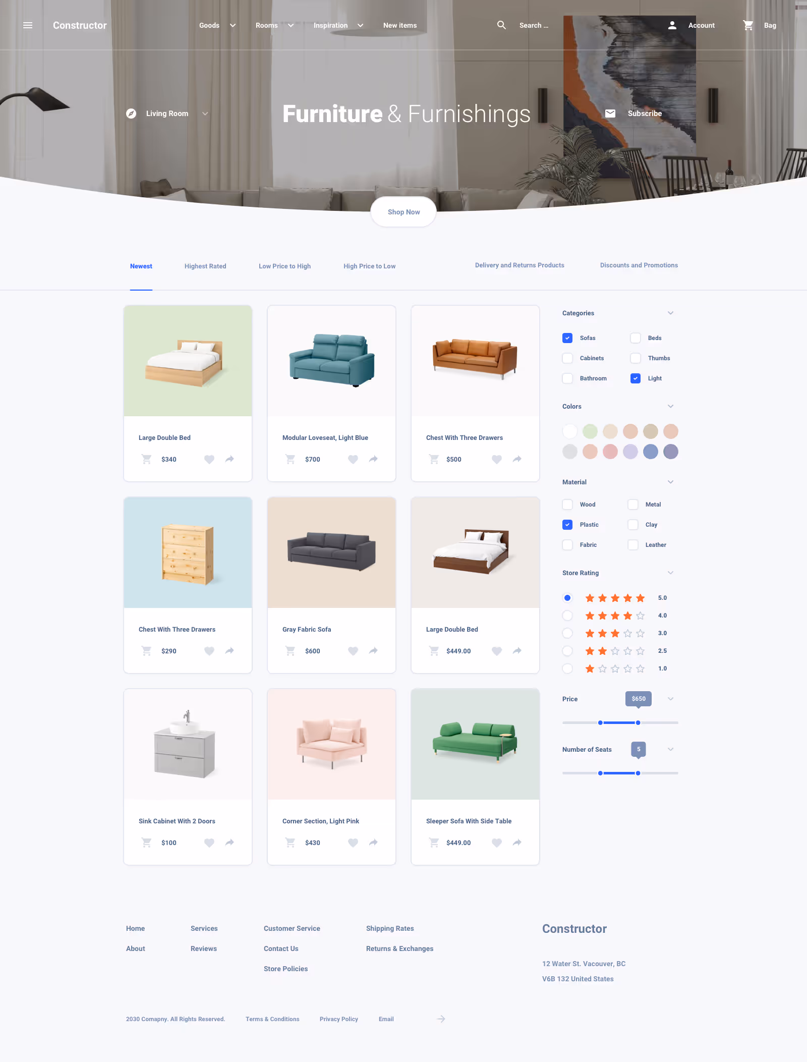 Shoes Commerce Ui Kit for Sketch, Figma and Adobe XD