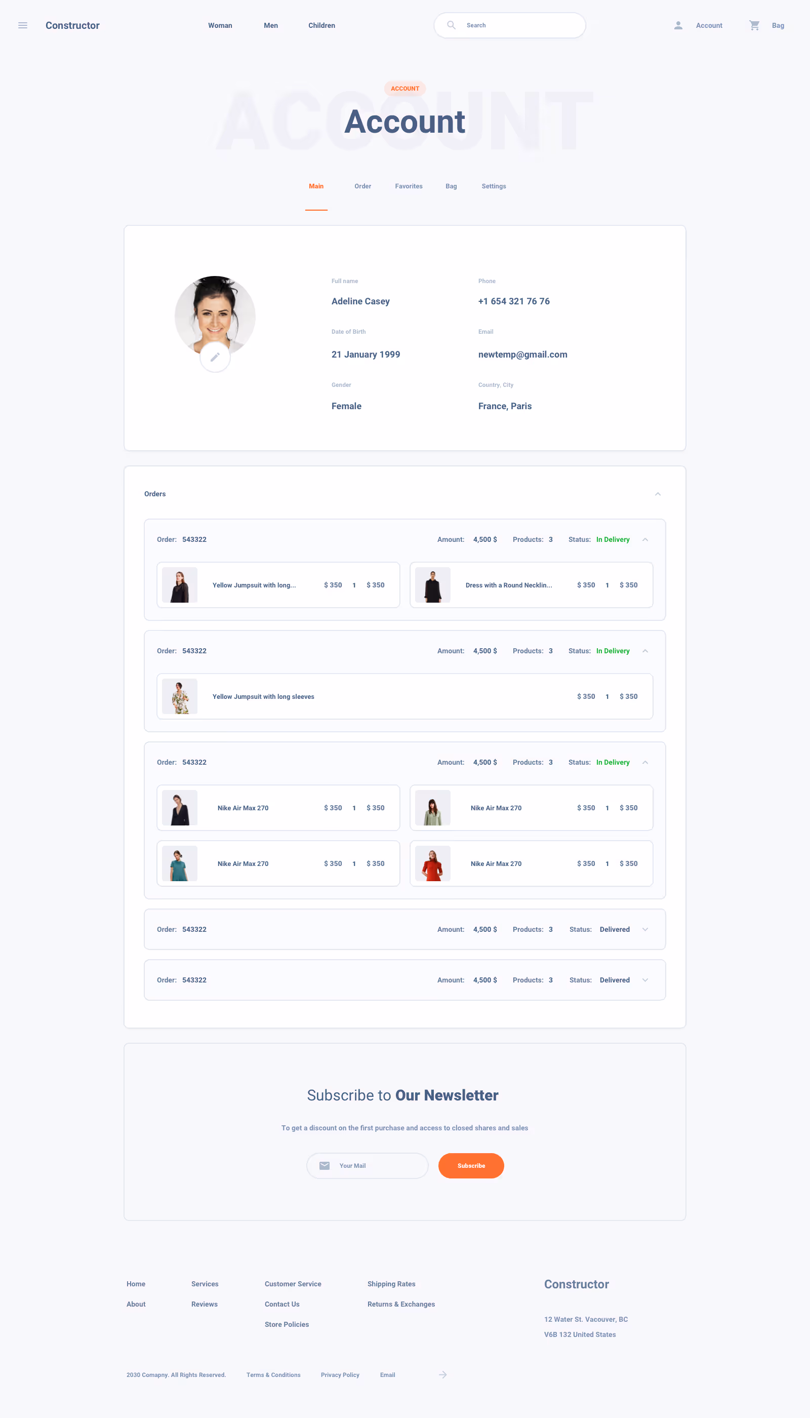 Shoes Commerce Ui Kit for Sketch, Figma and Adobe XD
