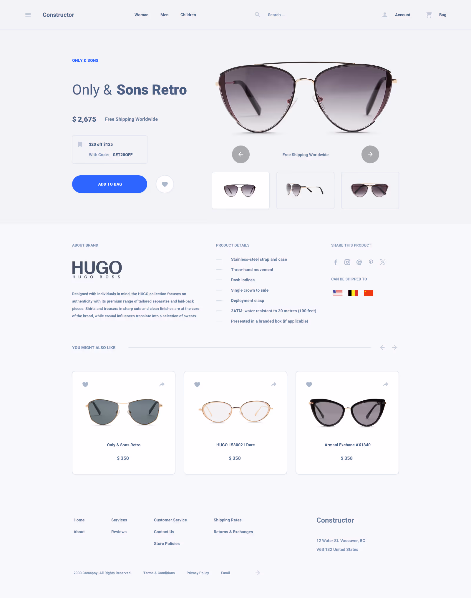 Shoes Commerce Ui Kit for Sketch, Figma and Adobe XD